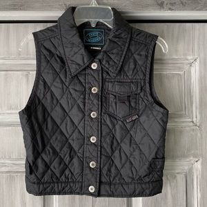Steve Madden Diamond Stitch Black Vest.  Size S